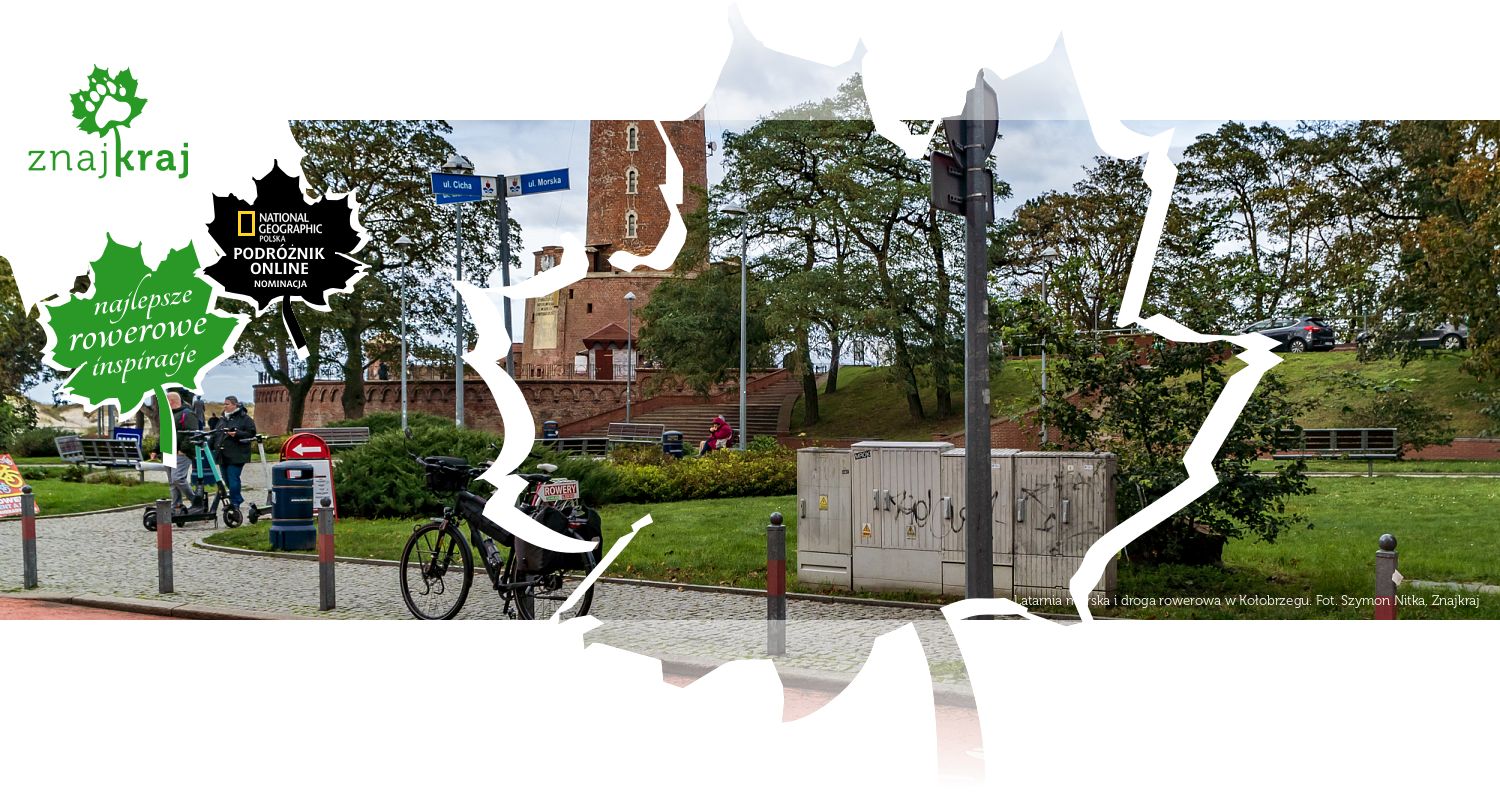 Latarnia morska i droga rowerowa w Kołobrzegu