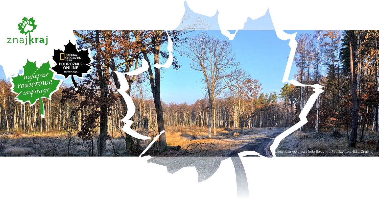 Leśna trasa rowerowa koło Borzymia