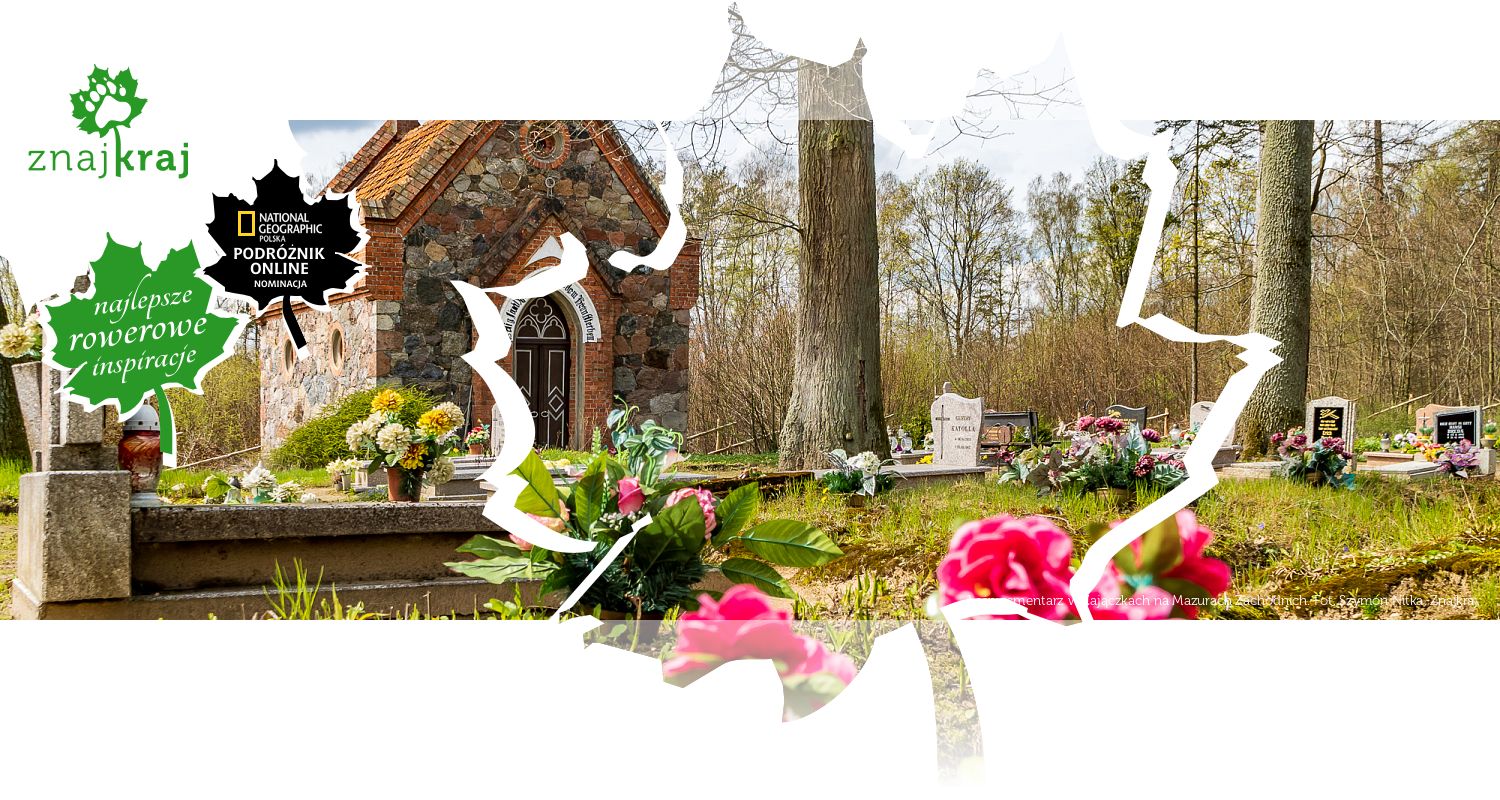 Leśny cmentarz w Zajączkach na Mazurach Zachodnich