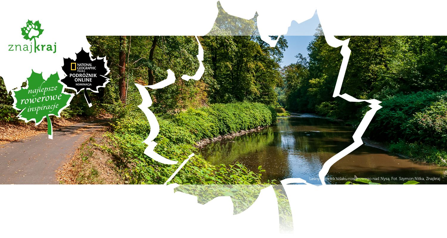 Leśny odcinek szlaku rowerowego nad Nysą