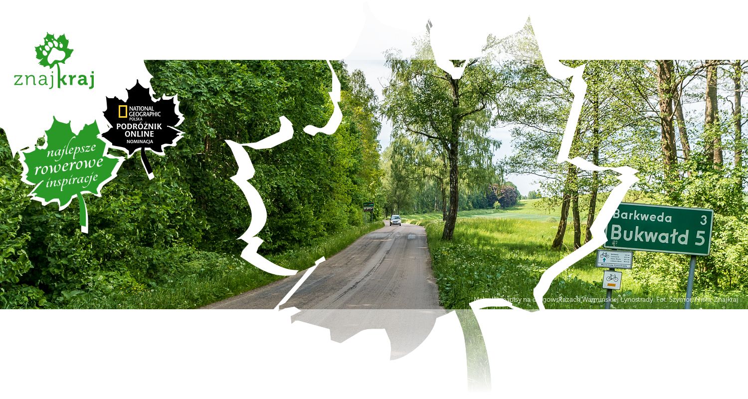 Maleńkie napisy na drogowskazach Warmińskiej Łynostrady