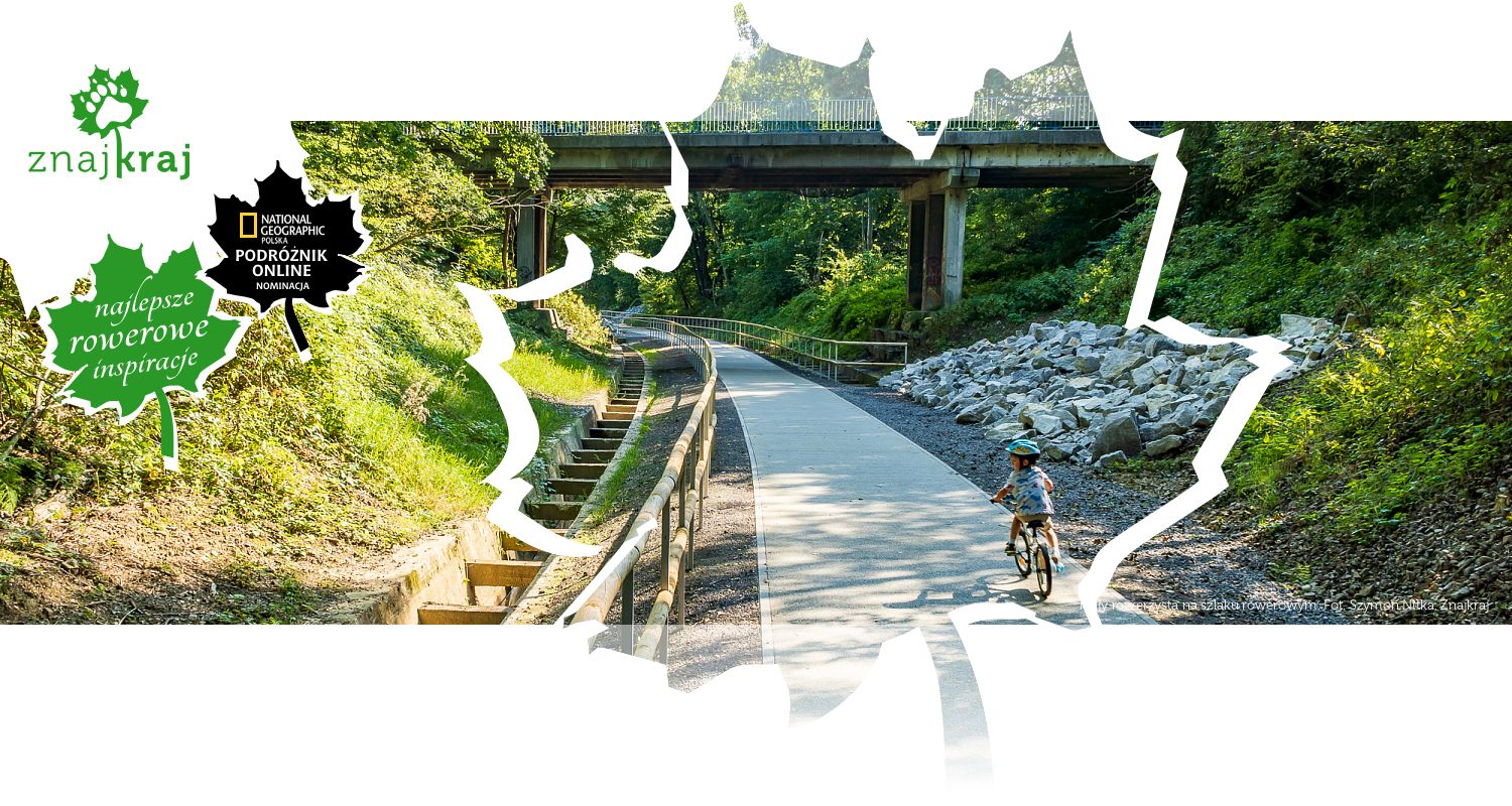 Mały rowerzysta na szlaku rowerowym