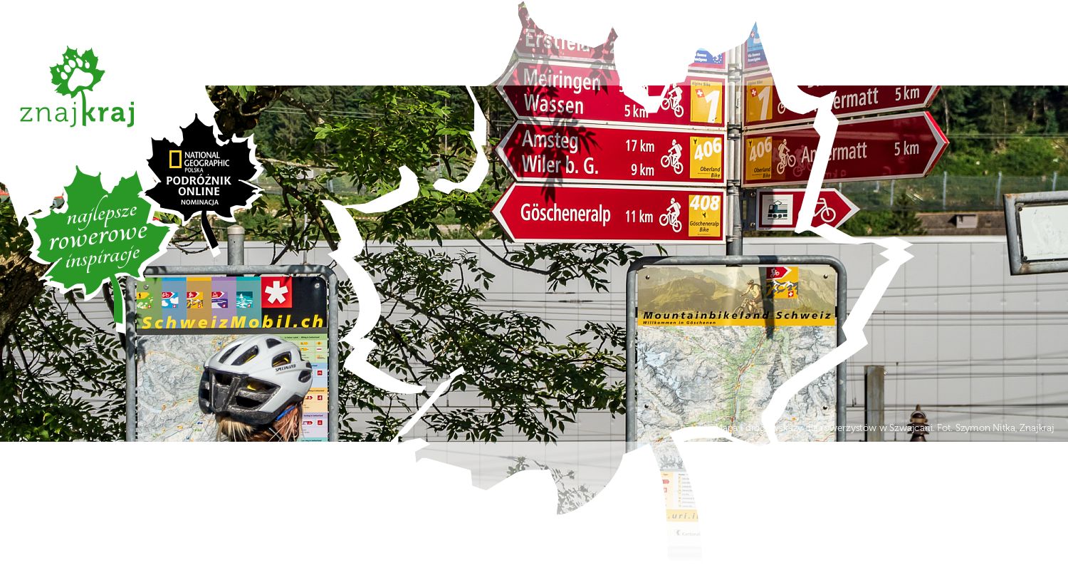 Mapa i drogowskazy dla rowerzystów w Szwajcarii
