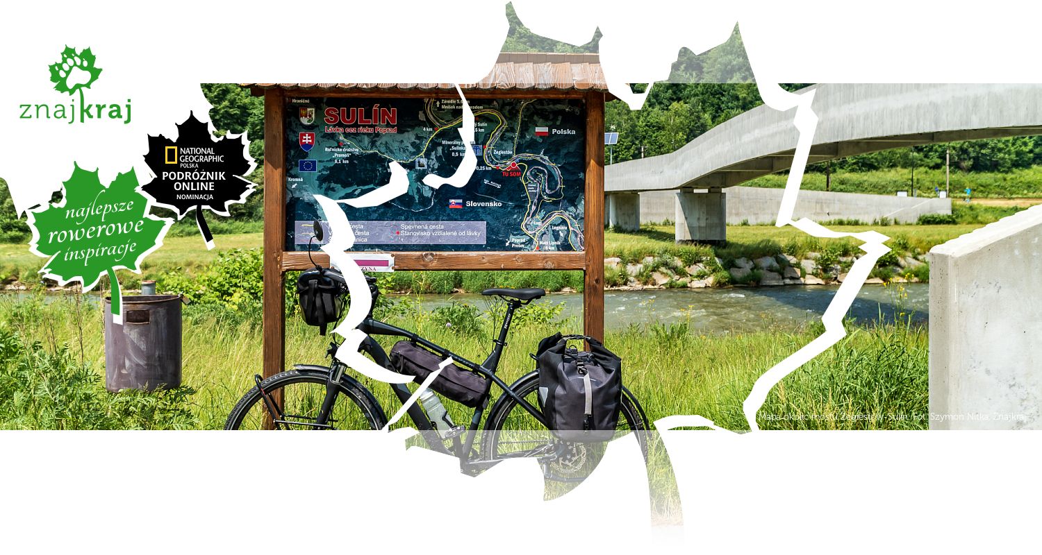 Mapa okolic mostu Żegiestów-Sulin