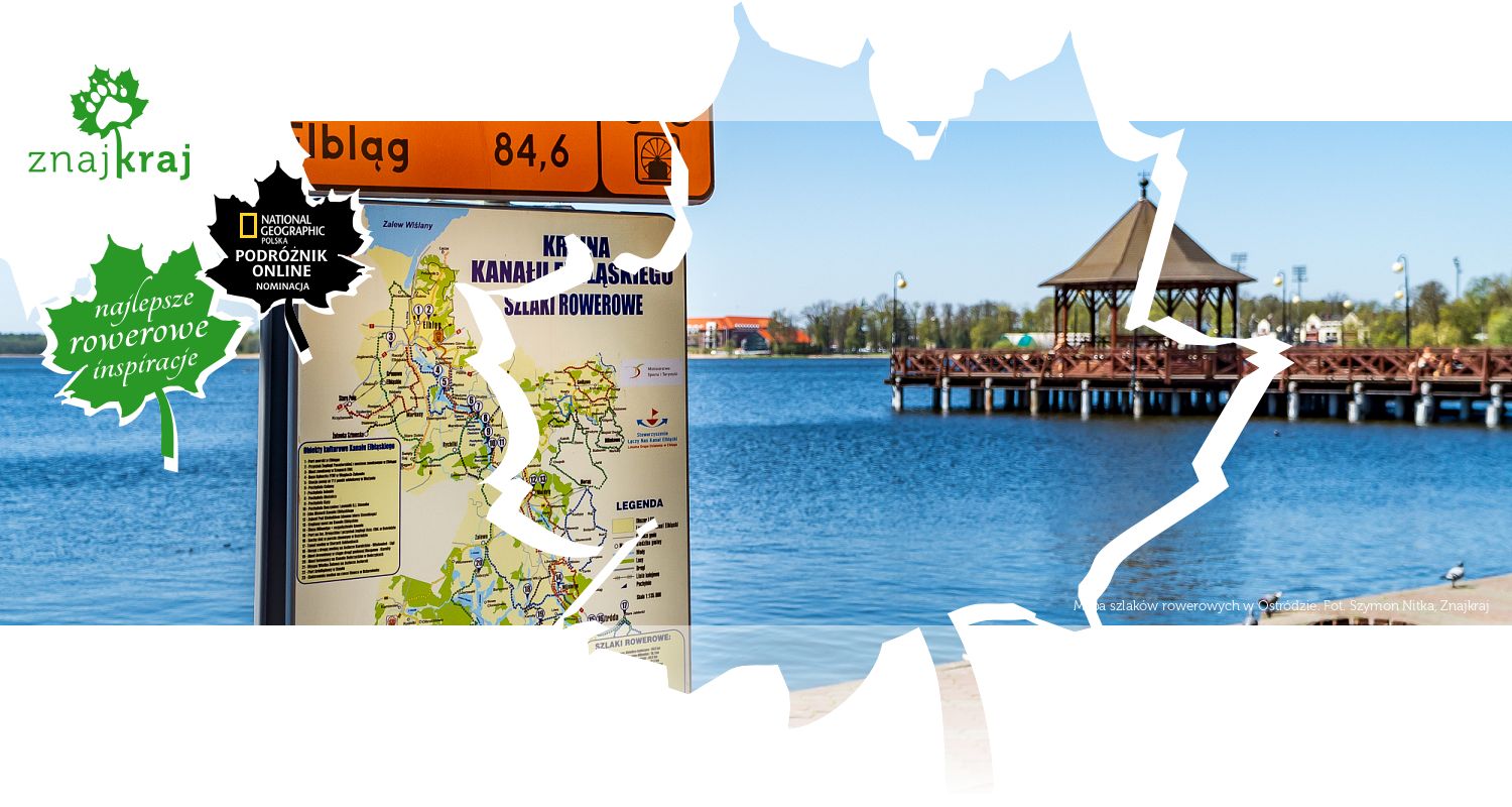 Mapa szlaków rowerowych w Ostródzie