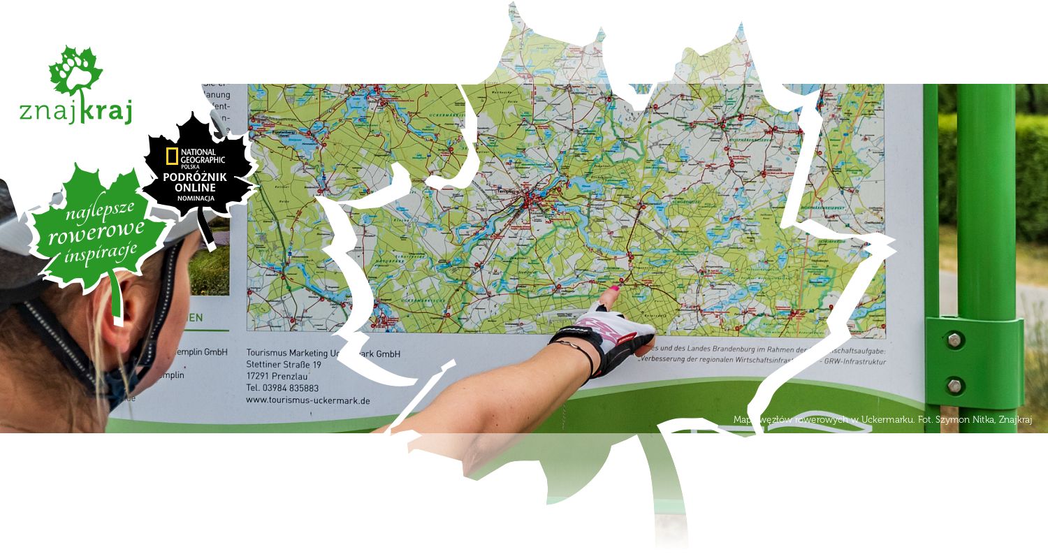 Mapa węzłów rowerowych w Uckermarku