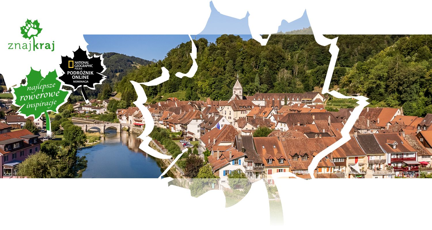 Miasteczko Saint-Ursanne nad rzeką Doubs