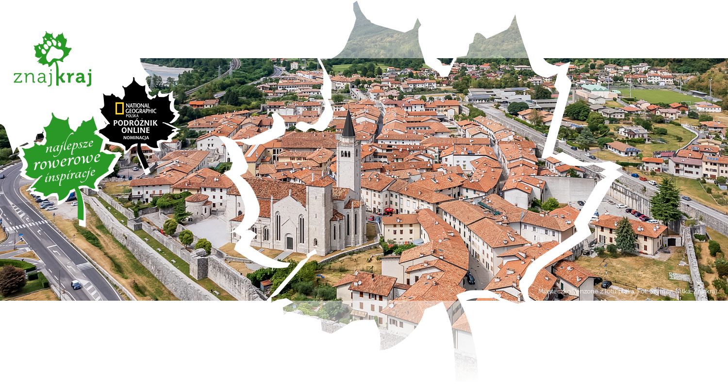 Miasteczko Venzone z lotu ptaka