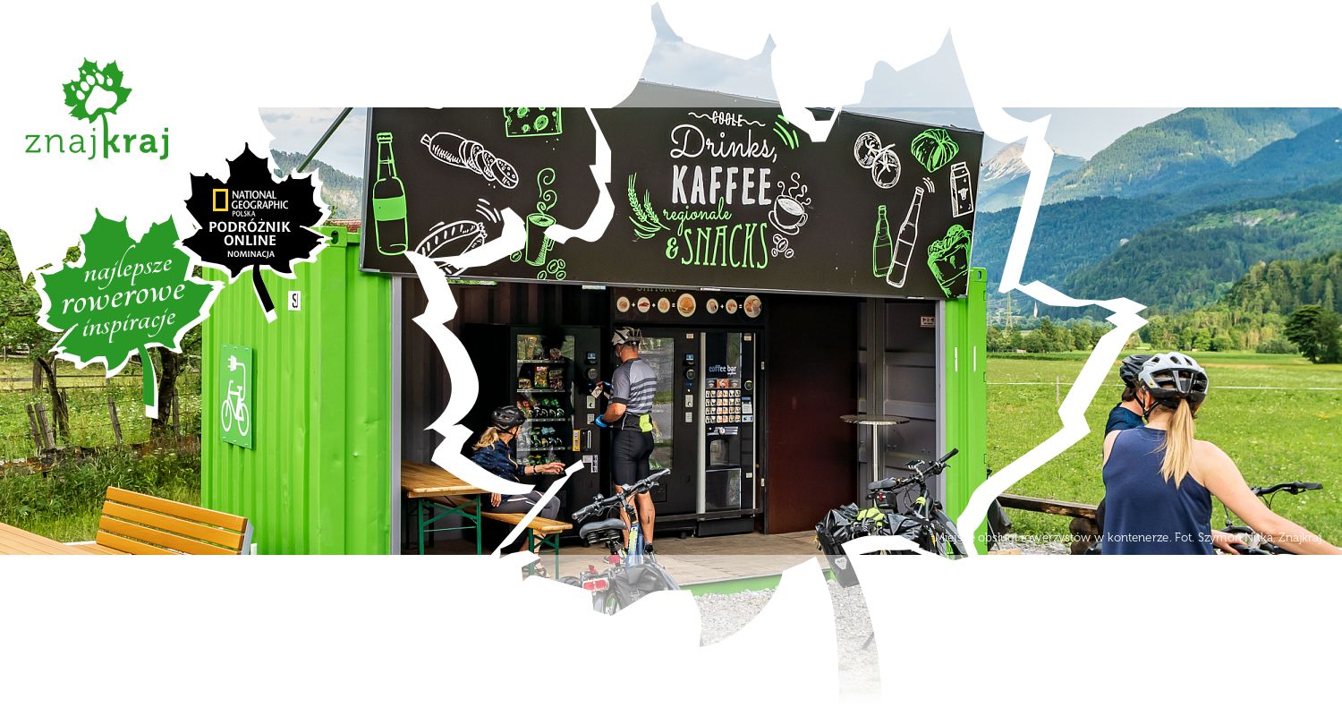 Miejsce obsługi rowerzystów w kontenerze