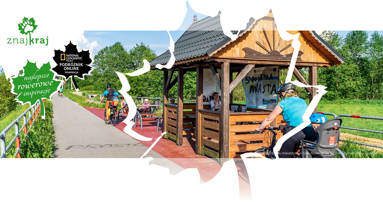 Miejsce odpoczynku rowerzystów koło Nowego Targu