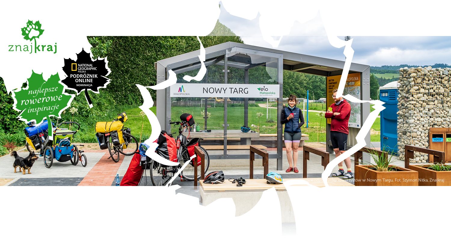 Miejsce odpoczynku rowerzystów w Nowym Targu