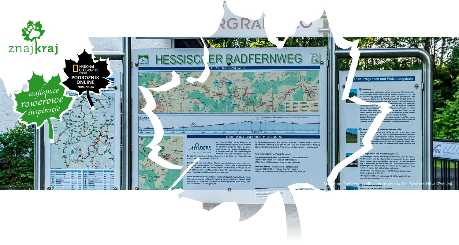 Milseburg-Radweg - tablica informacyjna