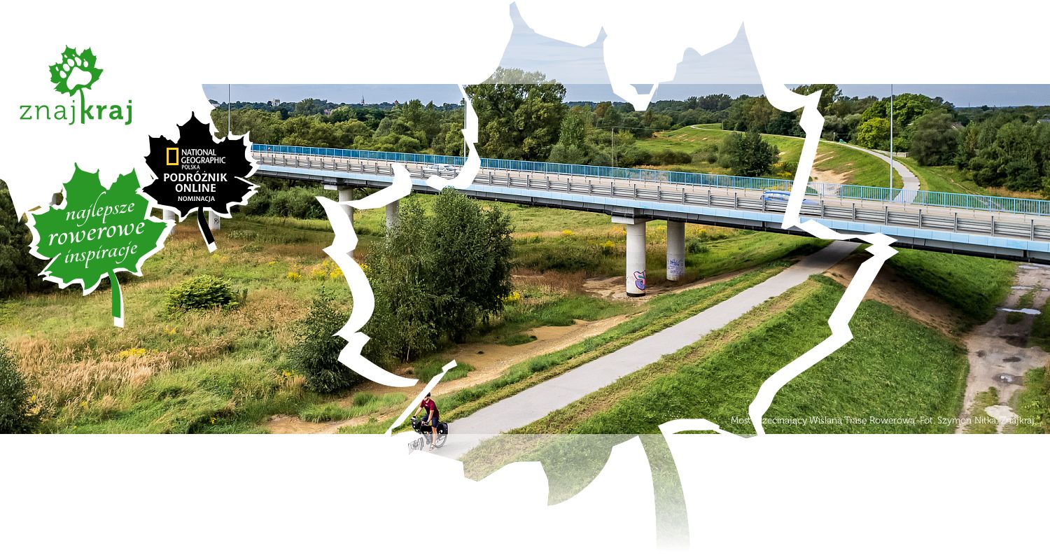 Most przecinający Wiślaną Trasę Rowerową