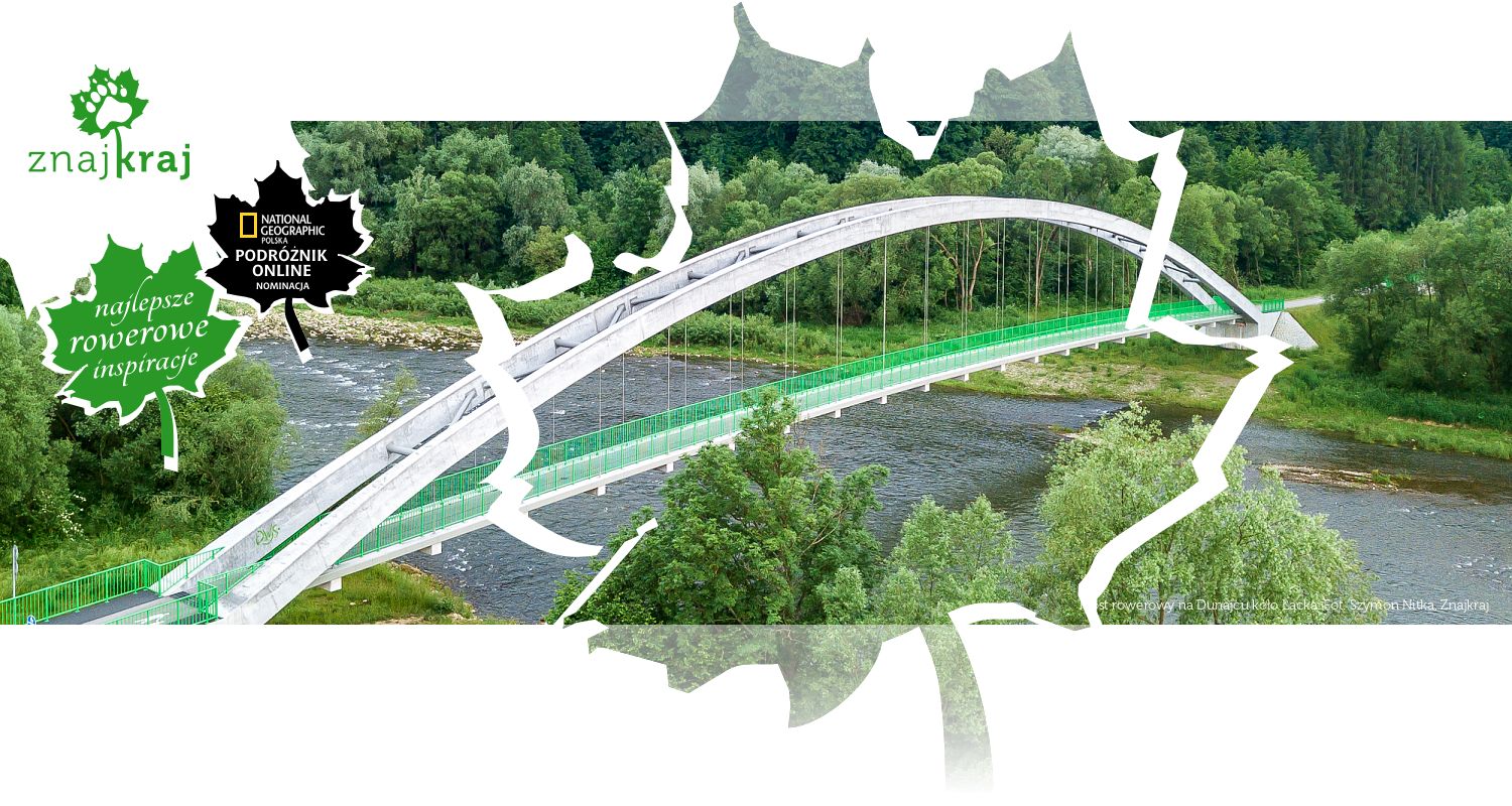 Most rowerowy na Dunajcu koło Łącka