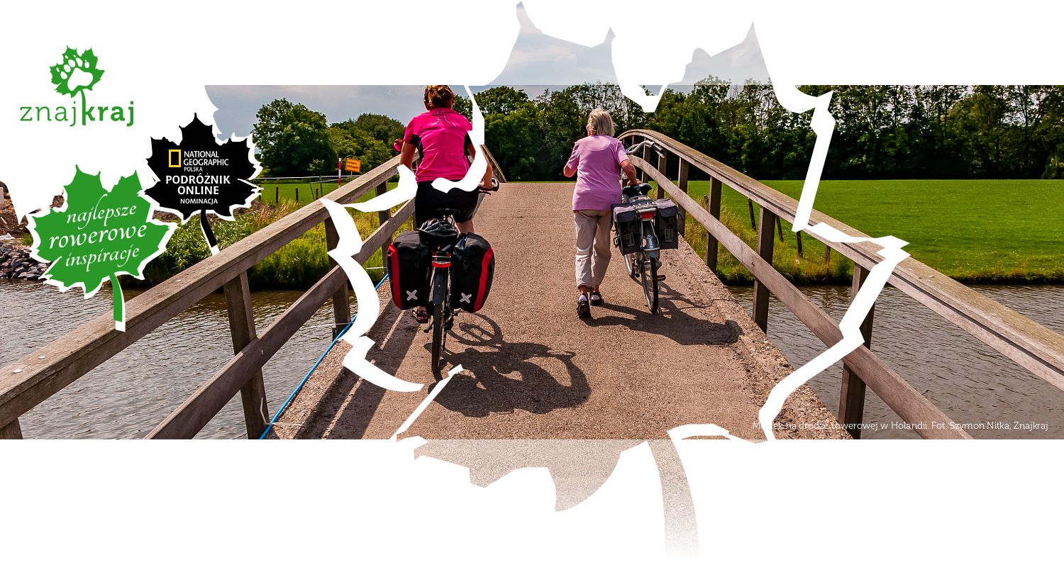 Mostek na drodze rowerowej w Holandii