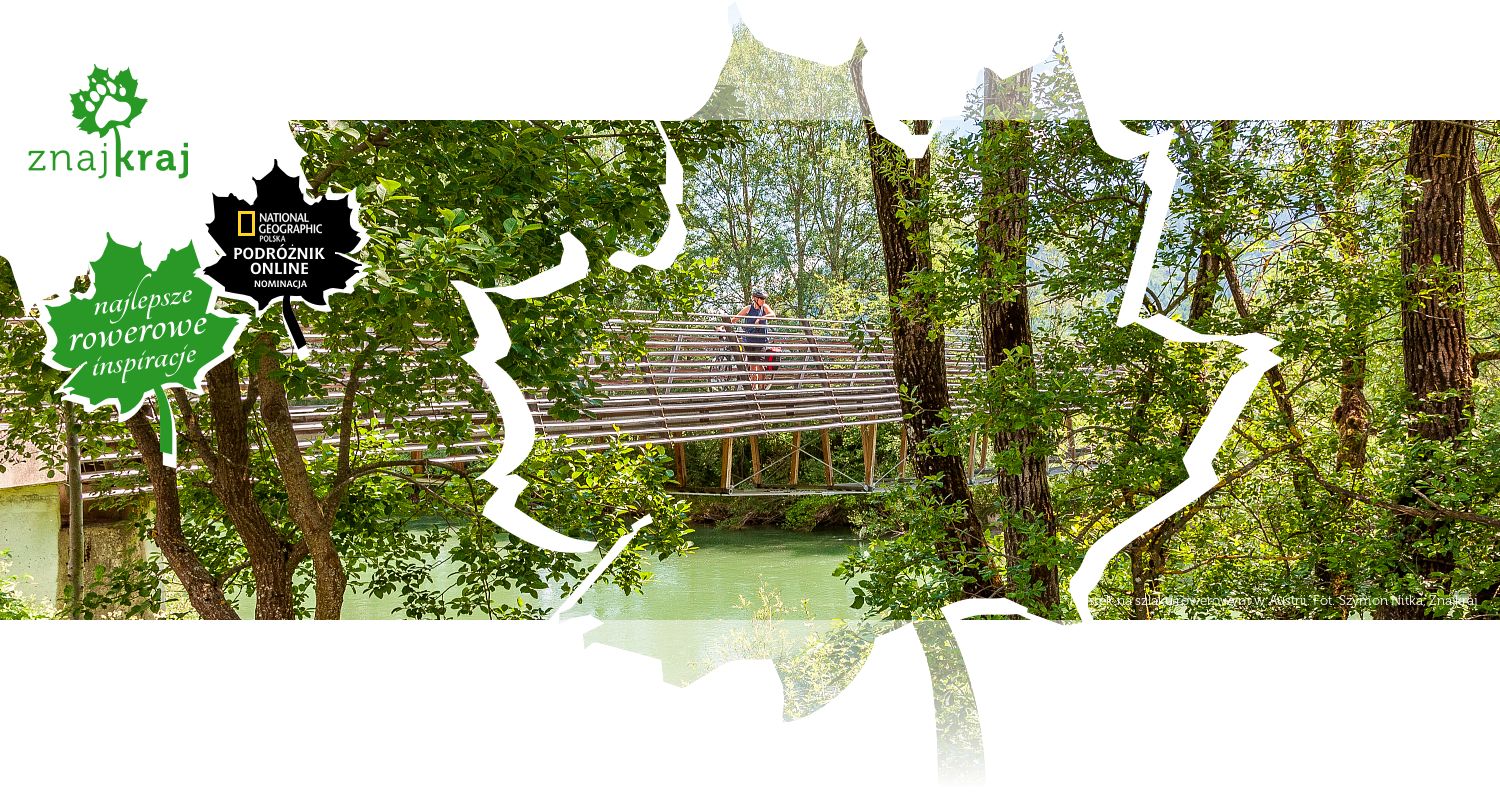 Mostek na szlaku rowerowym w Austrii