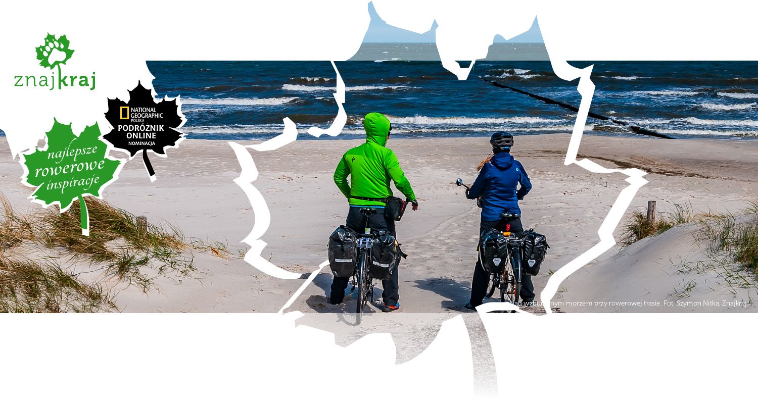 Nad wzburzonym morzem przy rowerowej trasie