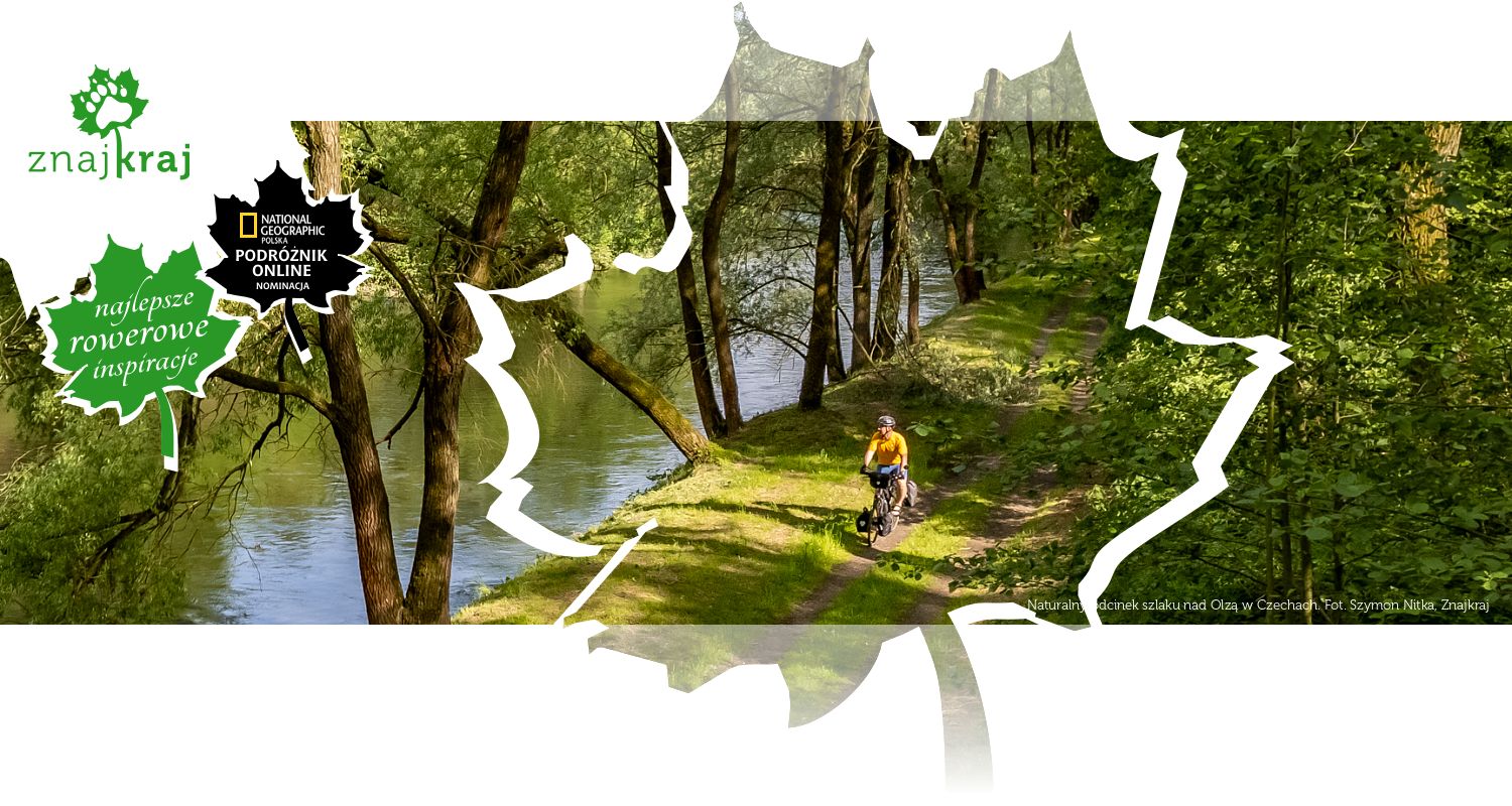 Naturalny odcinek szlaku nad Olzą w Czechach