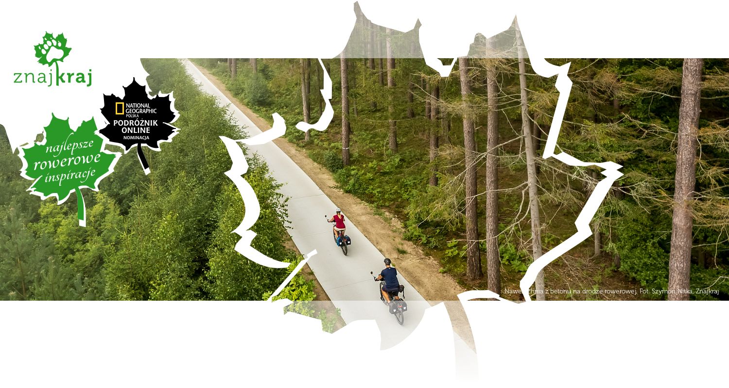 Nawerzchnia z betonu na drodze rowerowej