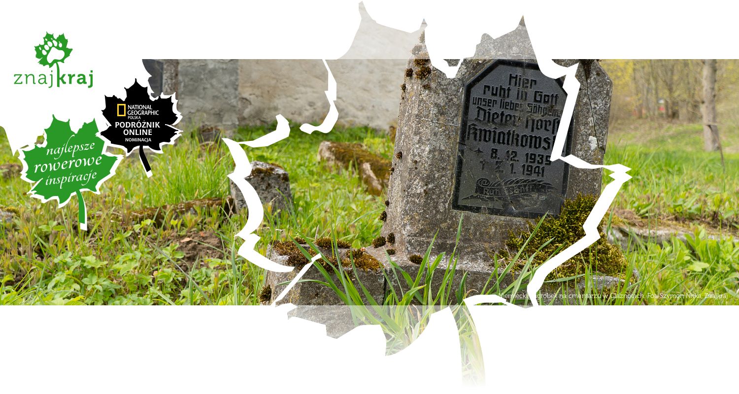 Niemiecki nagrobek na cmentarzu w Glaznotach