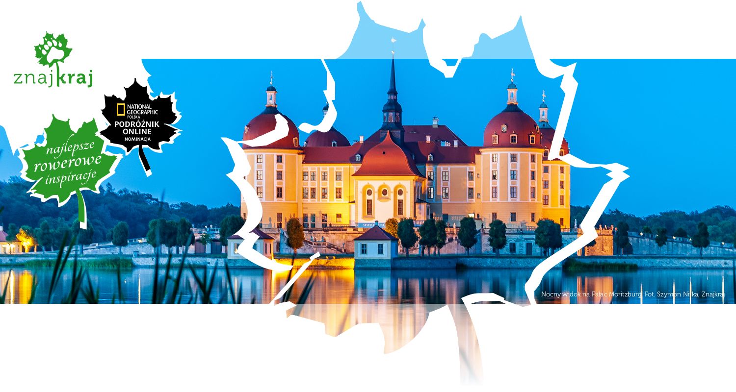 Nocny widok na Pałac Moritzburg