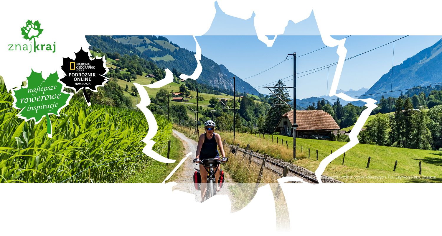 Odcinek Szlaku Jezior wzdłuż torów kolejowych