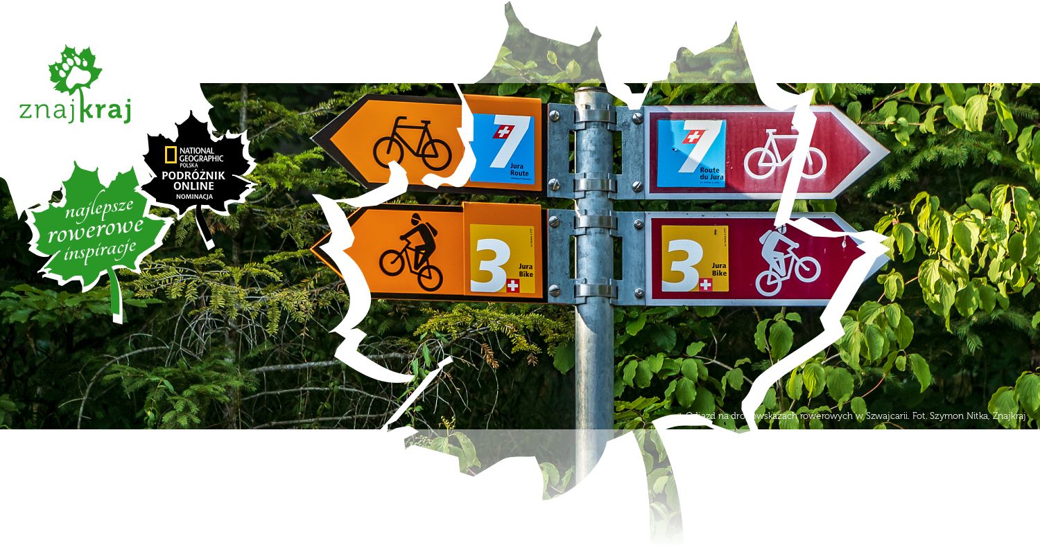Odjazd na drogowskazach rowerowych w Szwajcarii
