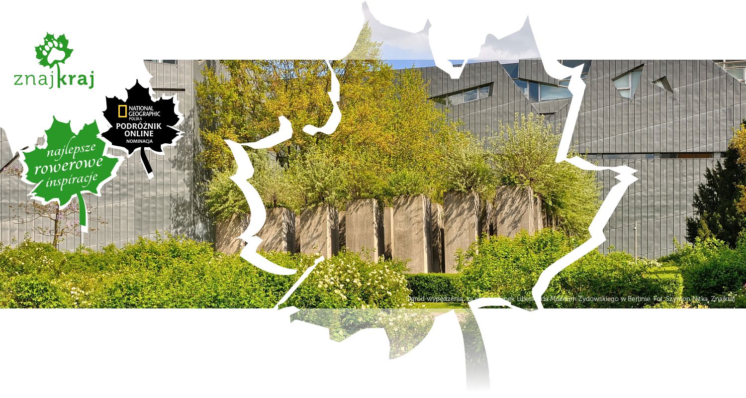 Ogród wypędzenia, za nim budynek Libeskinda Muzeum Żydowskiego w Berlinie