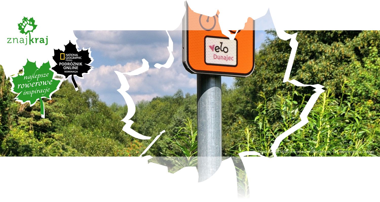 Oznakowanie szlaku rowerowego Velo Dunajec
