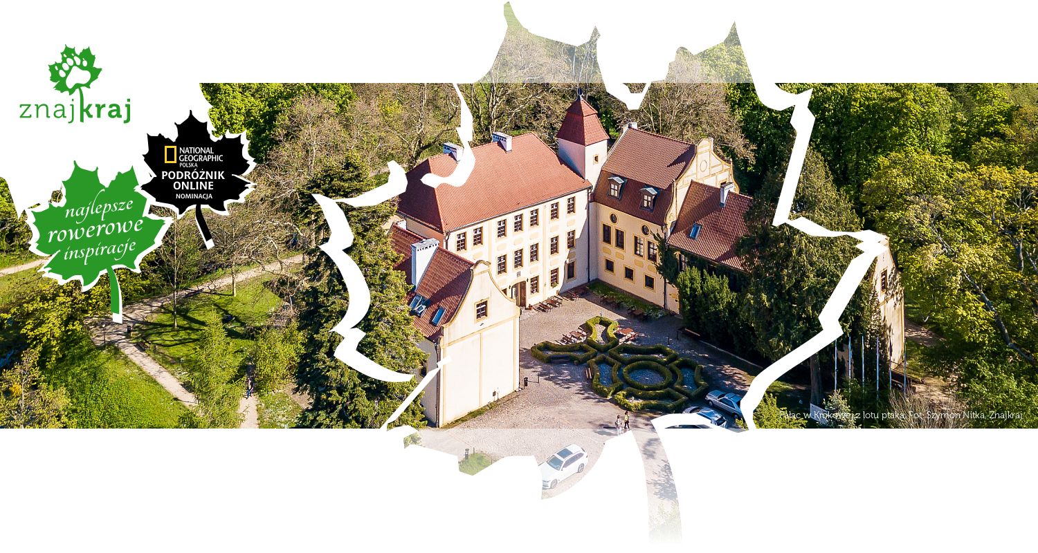 Pałac w Krokowej z lotu ptaka