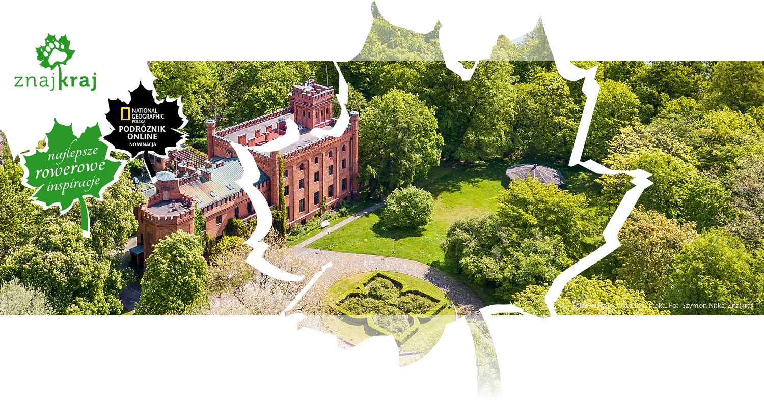 Pałac w Rzucewie z lotu ptaka