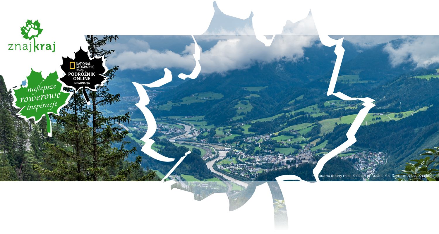 Panorama doliny rzeki Salzach w Austrii