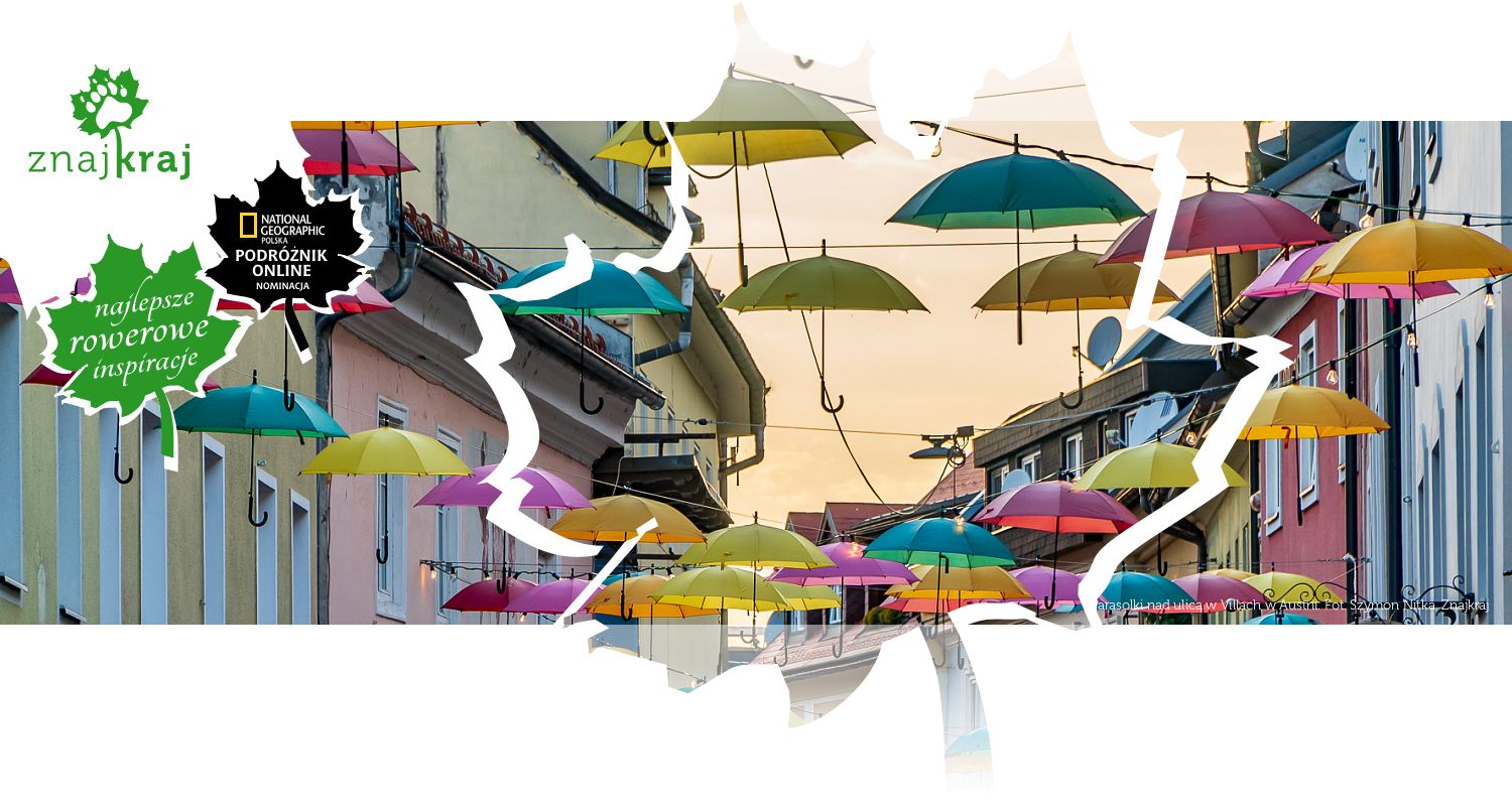 Parasolki nad ulicą w Villach w Austrii
