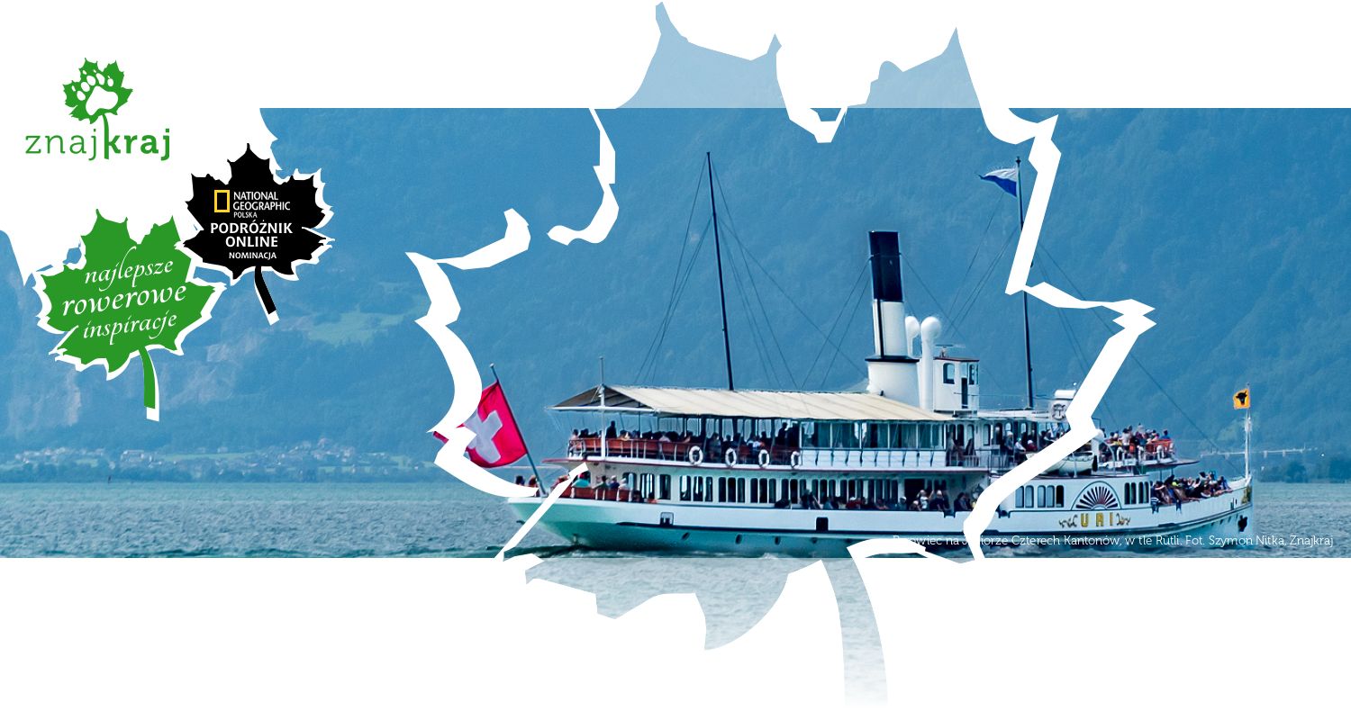 Parowiec na Jeziorze Czterech Kantonów, w tle Rütli