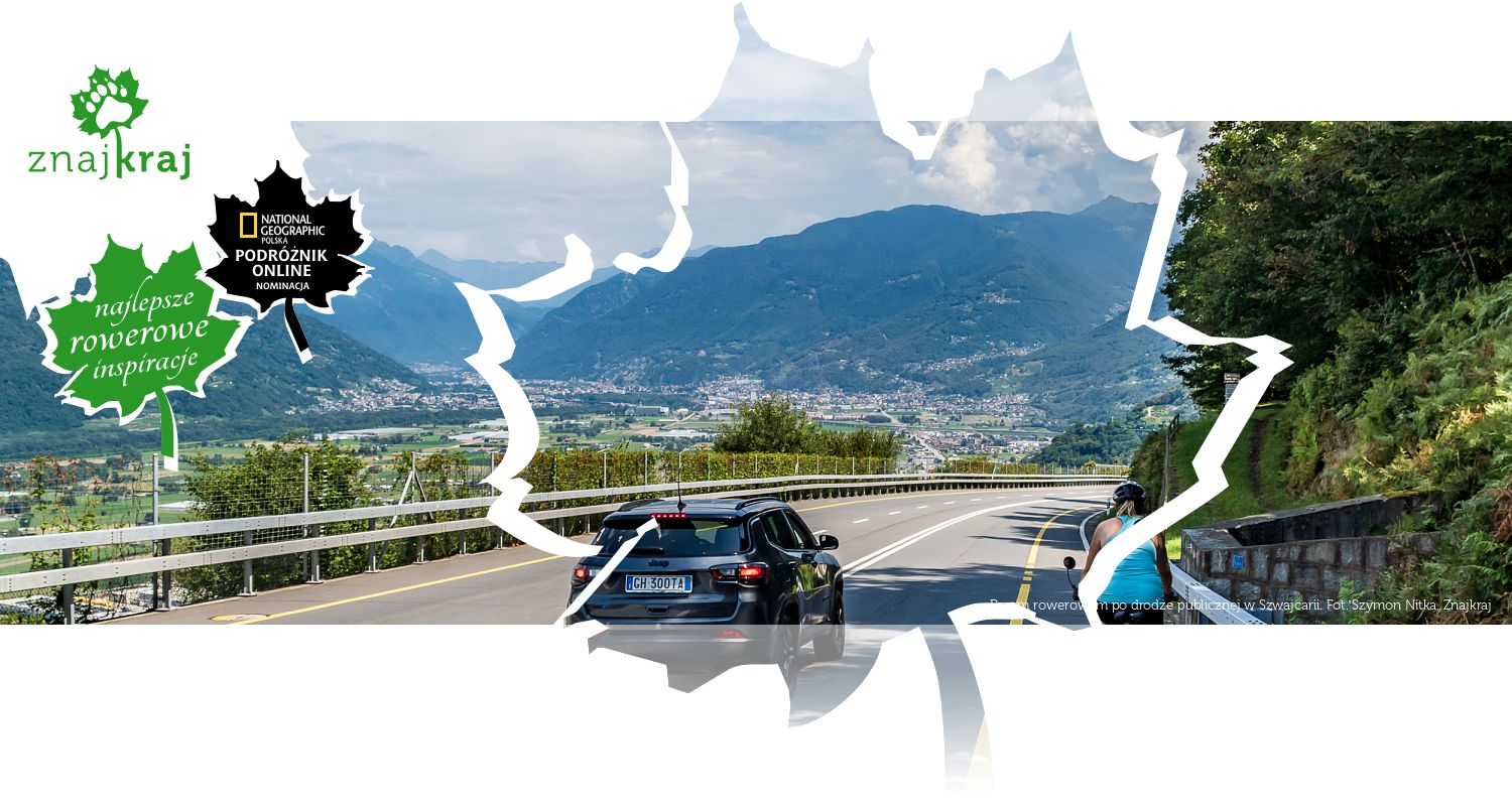 Pasem rowerowym po drodze publicznej w Szwajcarii