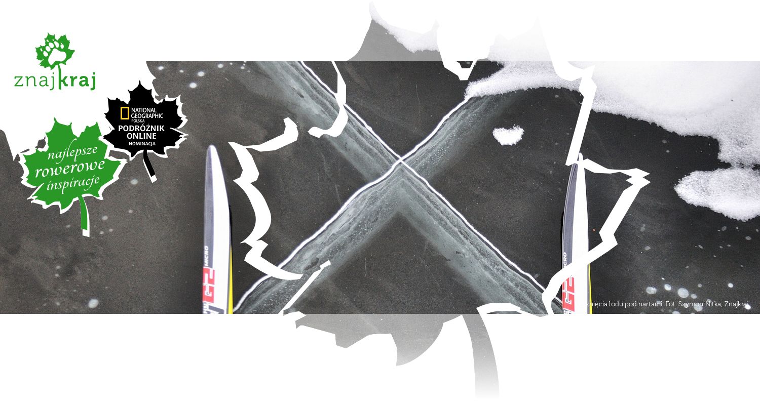 Pęknięcia lodu pod nartami