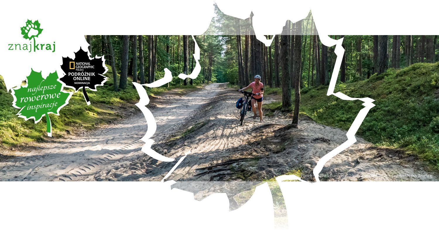 Piasek na szlaku EuroVelo 10 koło Żarnowskiej