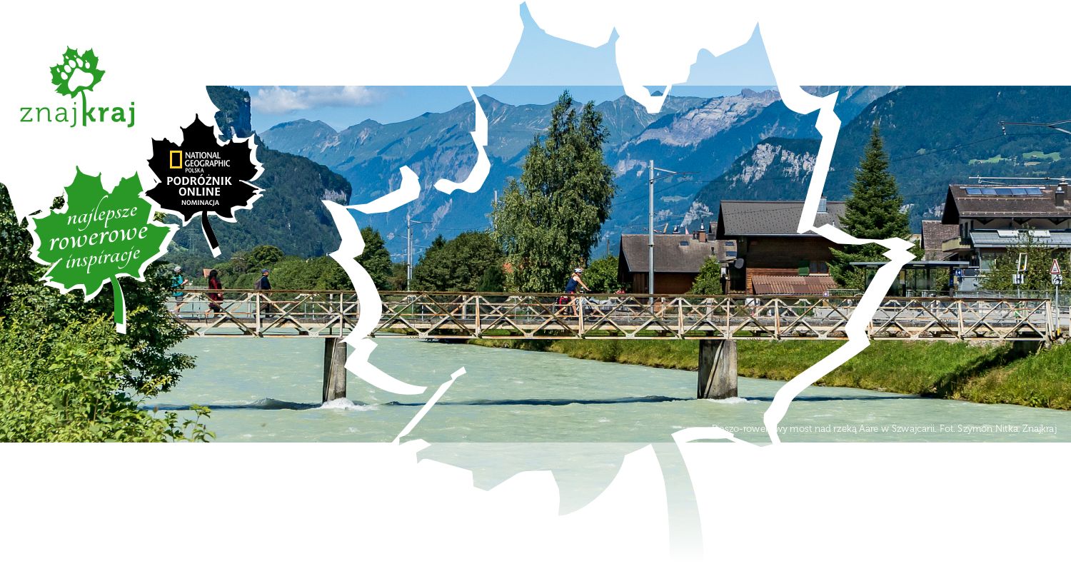 Pieszo-rowerowy most nad rzeką Aare w Szwajcarii