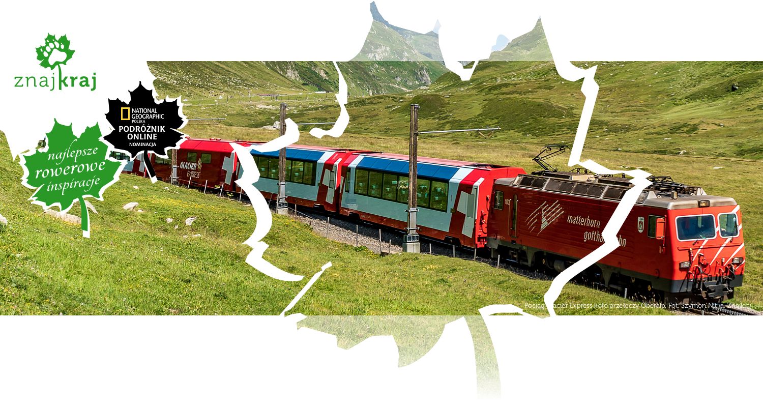 Pociąg Glacier Express koło przełęczy Oberalp