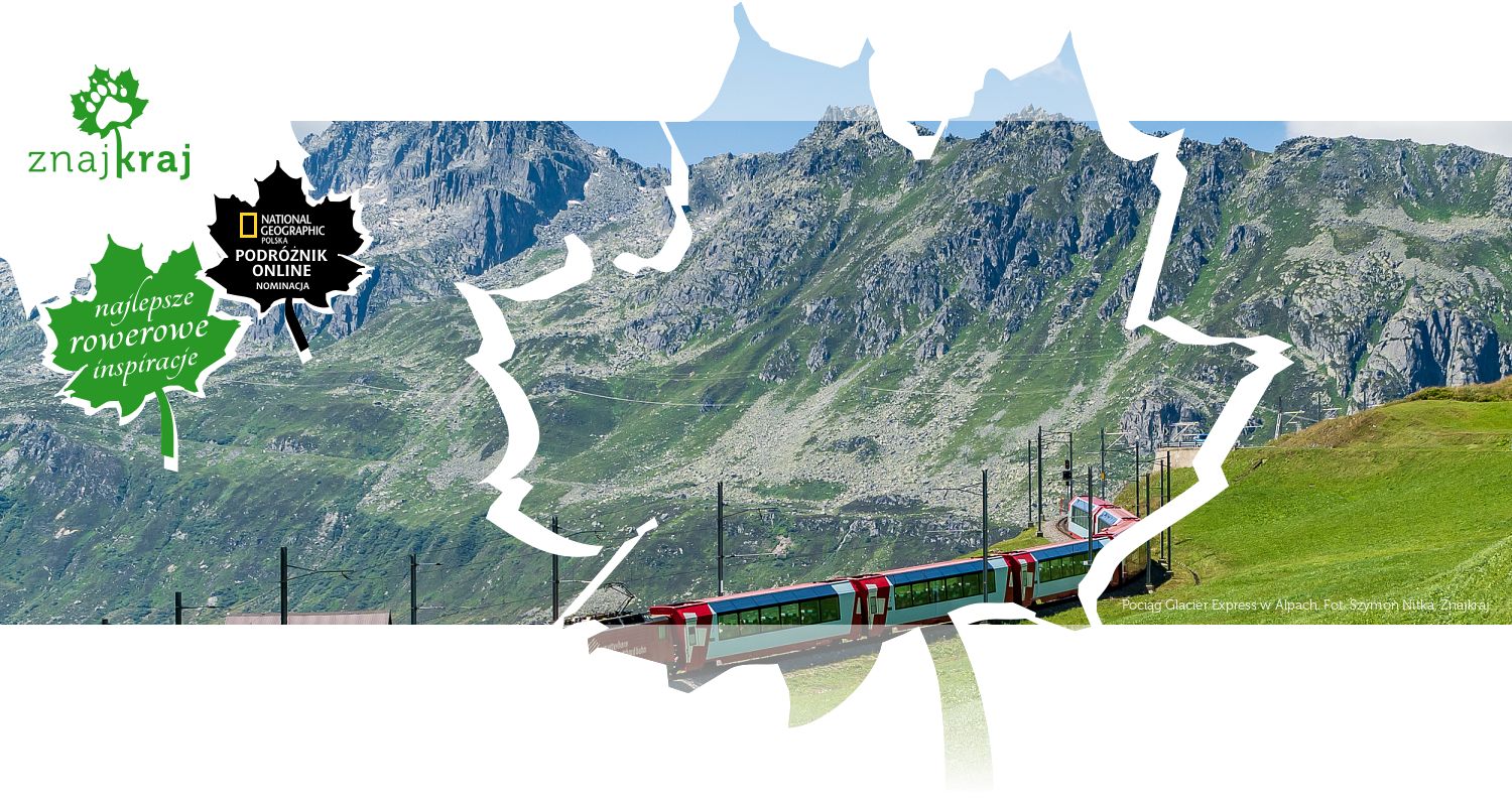 Pociąg Glacier Express w Alpach