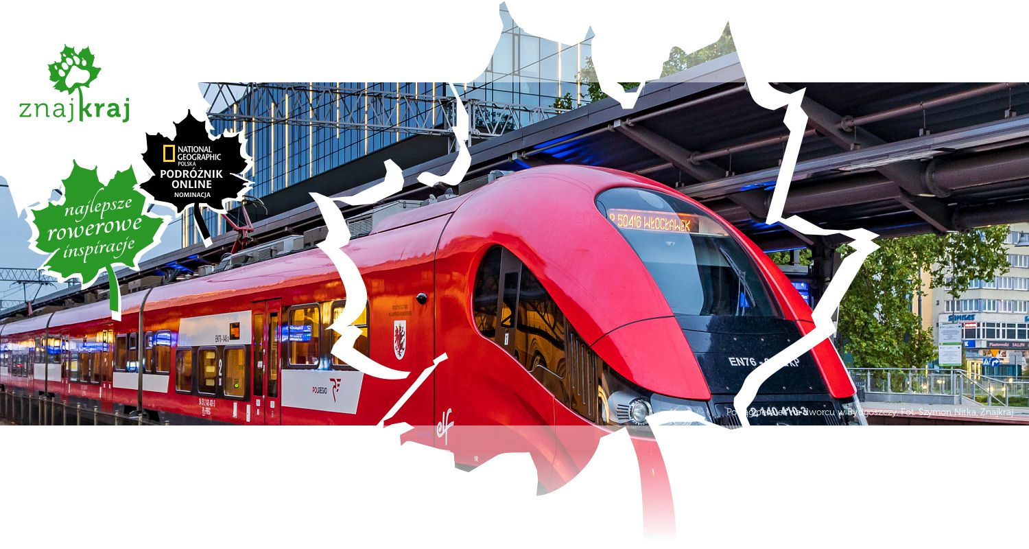 Pociąg pesa elf na dworcu w Bydgoszczy