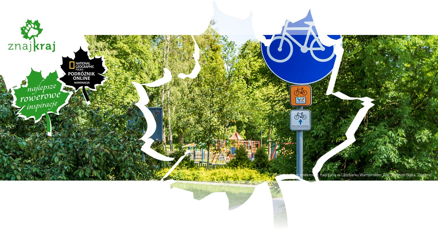 Początek drogi rowerowej nad Łyną w Lidzbarku Warmińskim