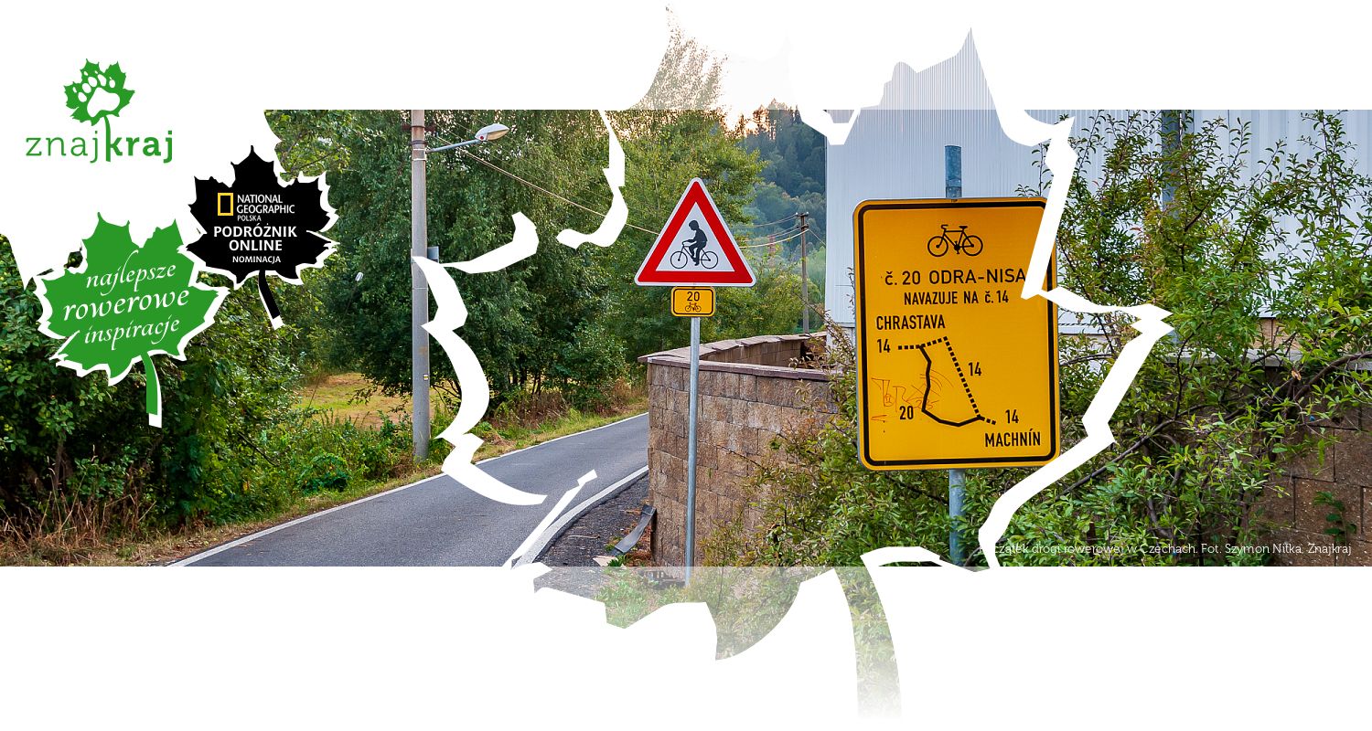Początek drogi rowerowej w Czechach