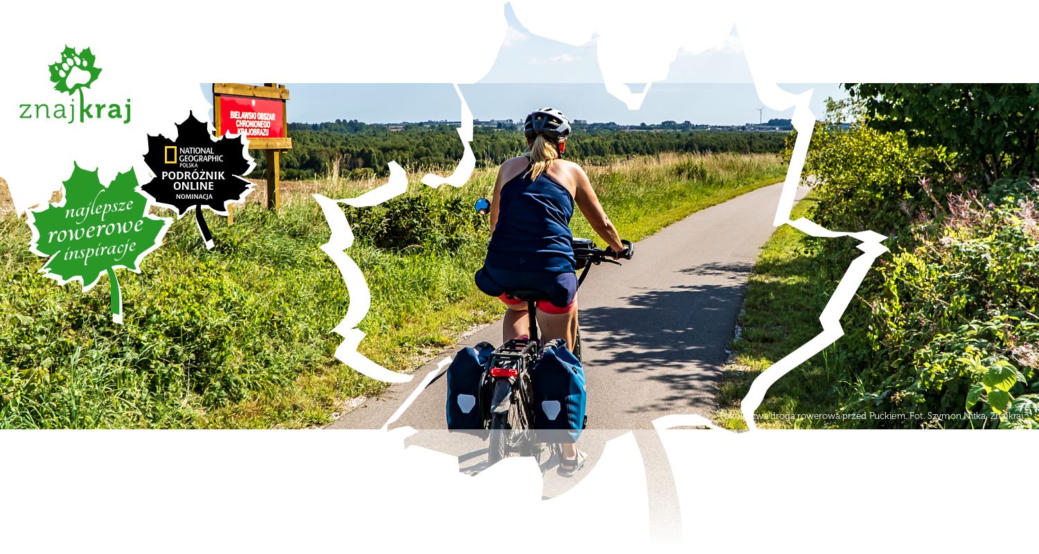 Pokolejowa droga rowerowa przed Puckiem