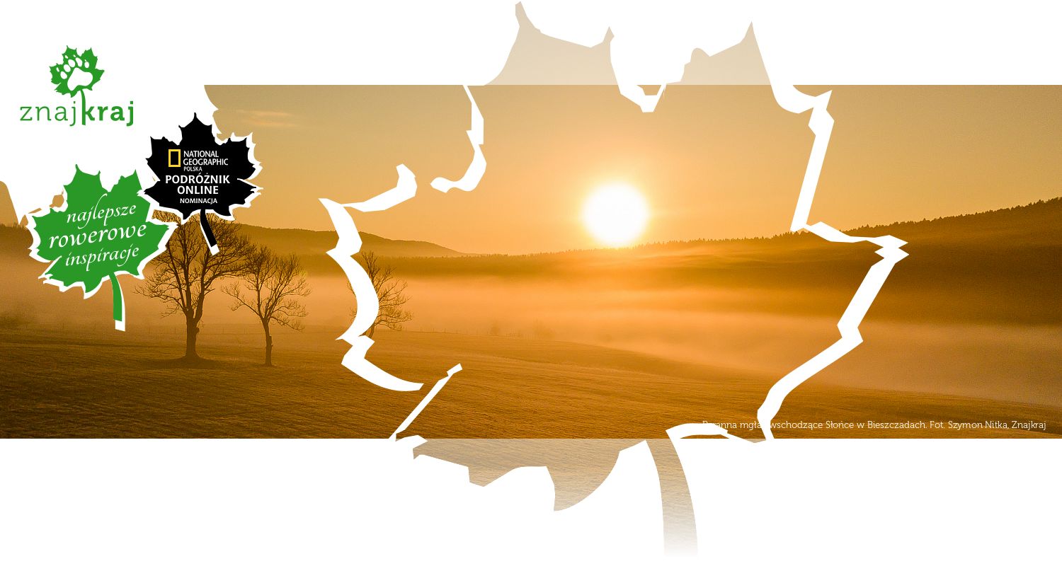 Poranna mgła i wschodzące Słońce w Bieszczadach