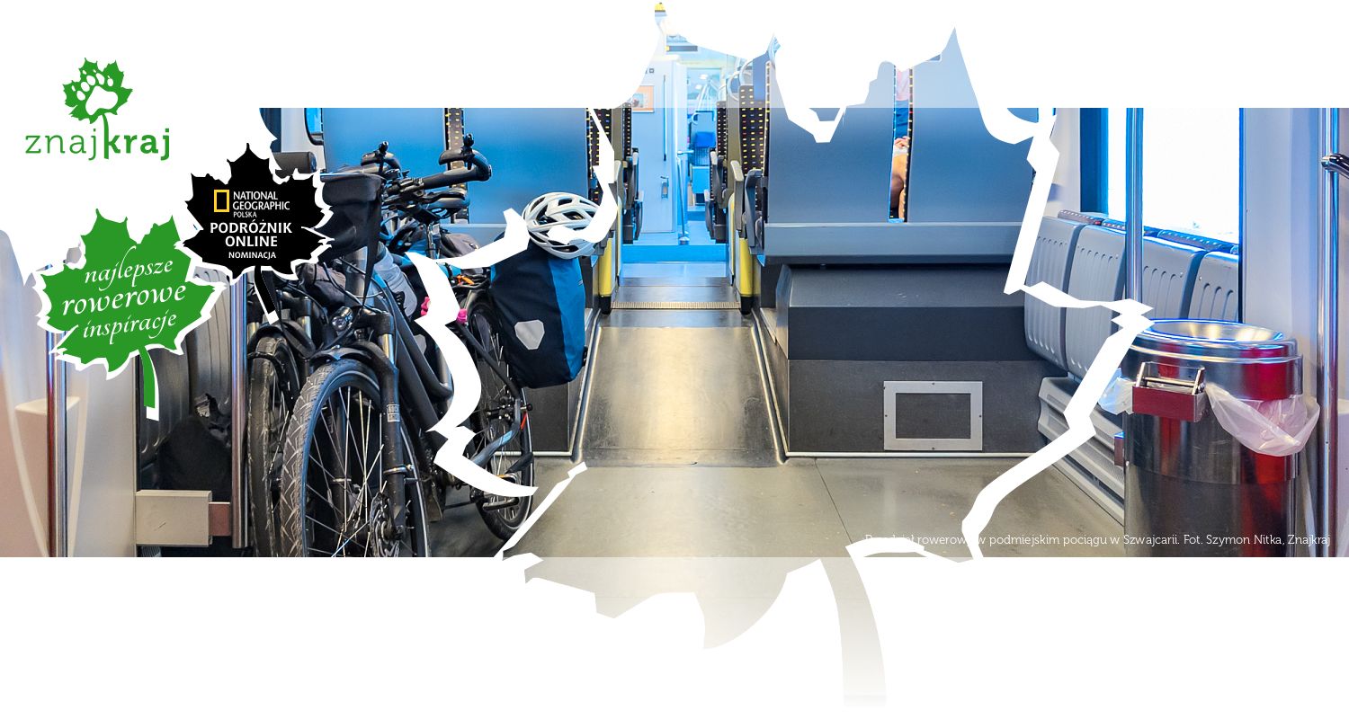 Przedział rowerowy w podmiejskim pociągu w Szwajcarii