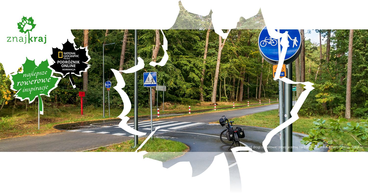 Przejazd drogi rowerowej przez jezdnię na EuroVelo 10