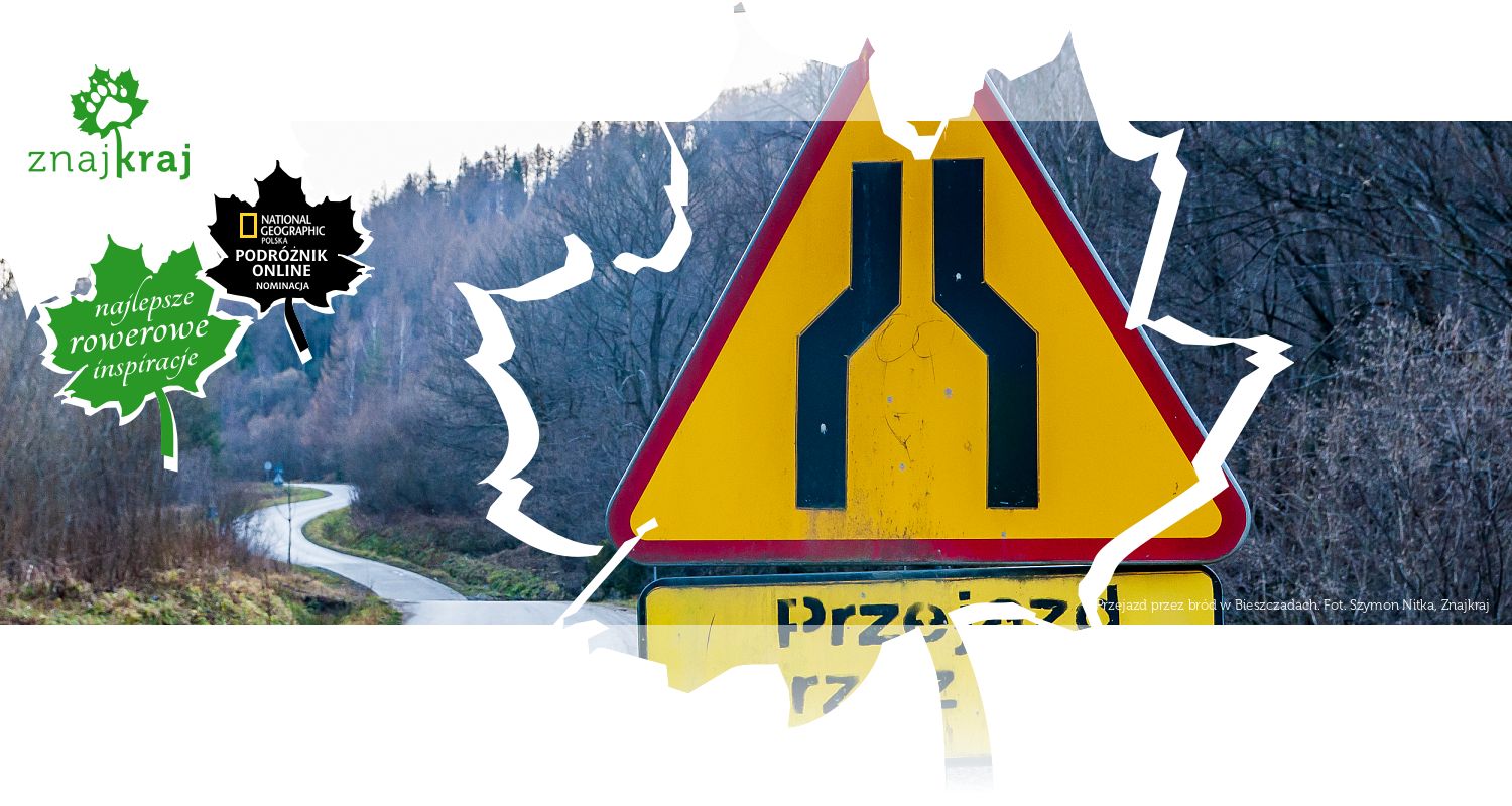 Przejazd przez bród w Bieszczadach