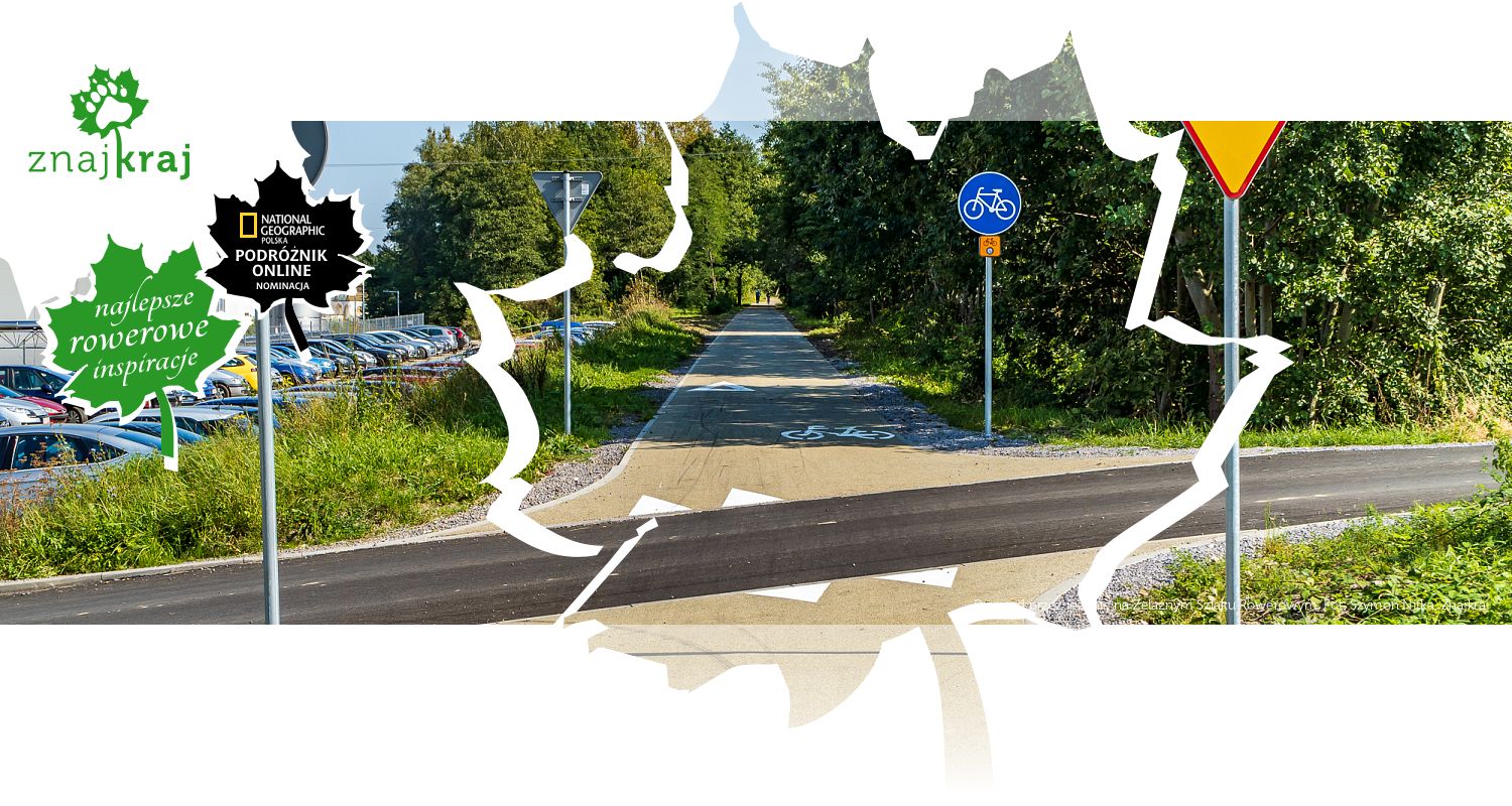 Przejazd przez jezdnię na Żelaznym Szlaku Rowerowym