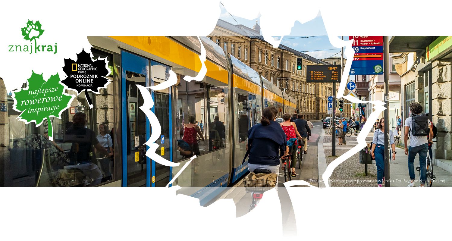 Przejazd rowerowy przez przystanek w Lipsku